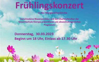 Einladung zum Frühlingkonzert am 30. März